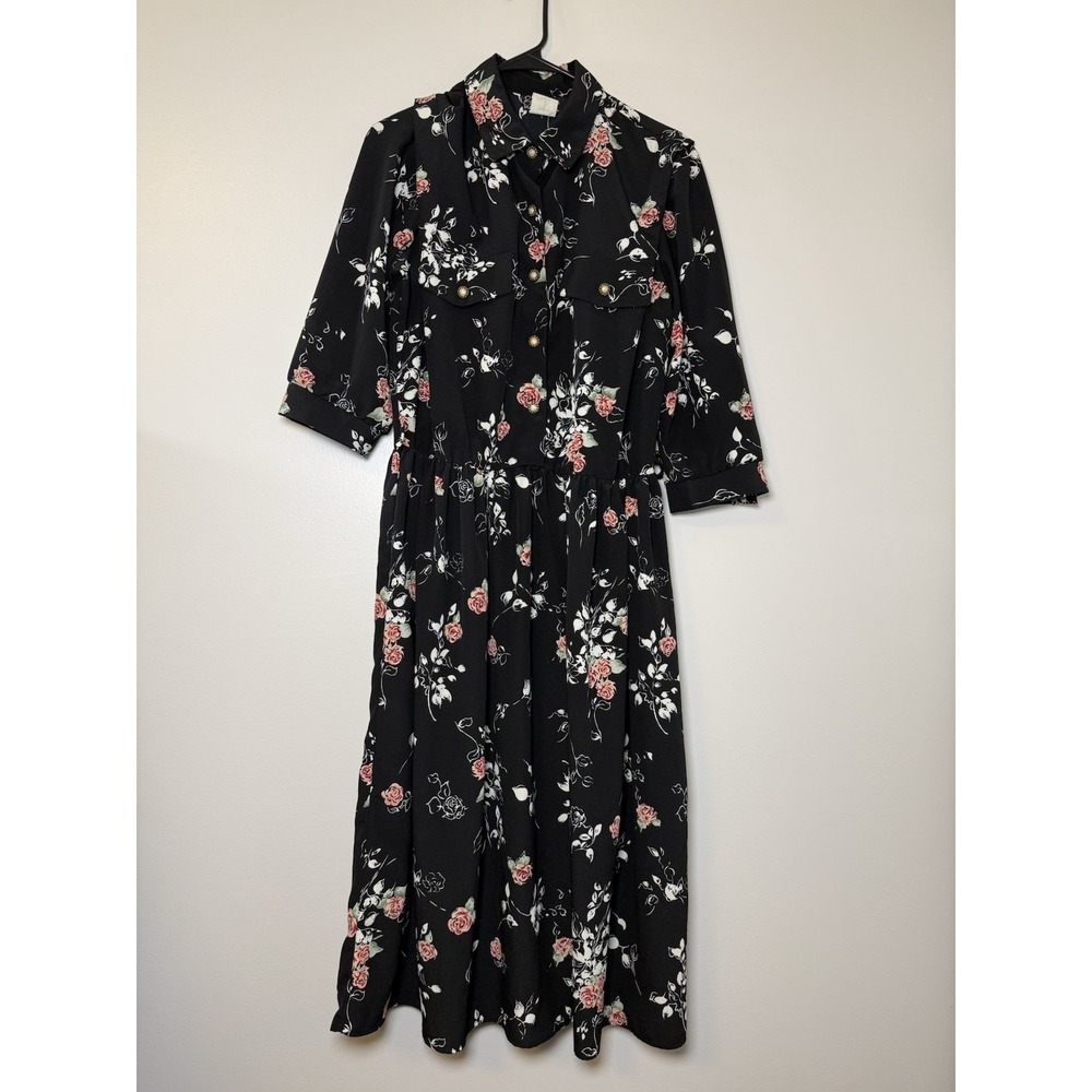 Vintage Breli Originals Floral Dress Secretary Grannycore Cottagecore 14